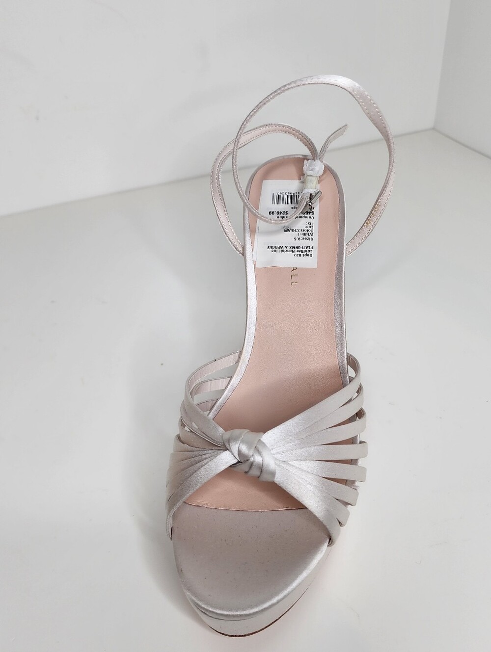 Loeffler Randall Rivka Womens Platform Block Heel Sandals In Cream Size 9.5 - Picture 4 of 8